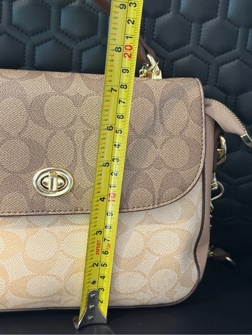 Coach Two-Tone Brown Signature Satchel